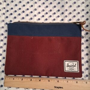 Herschel Supply Company Two-Tone Pouch - Blue and Burgundy
